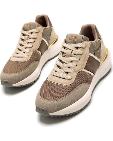 BASKETS DÉCONTRACTÉES MARIA MARE 63661 GRISES AVEC DÉTAILS MÉTALLISÉS GRIS