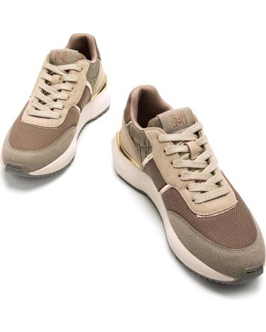 BASKETS DÉCONTRACTÉES MARIA MARE 63661 GRISES AVEC DÉTAILS MÉTALLISÉS GRIS
