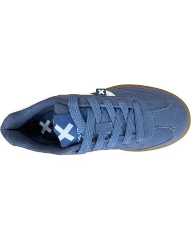SNEAKER XTI 151360 BLU CON BANDE BIANCHE E SUOLA CARAMELLO AZUL