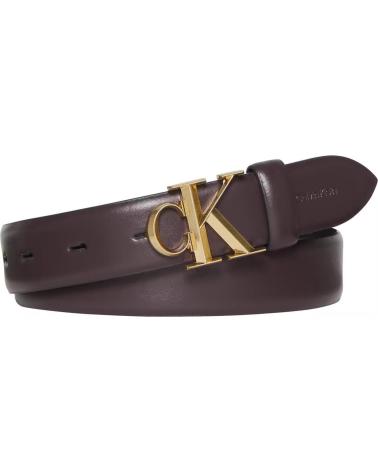 CINTURA CALVIN KLEIN CK BUCKLE FIXED 30MM MARRONE MARRON