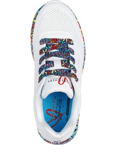 SKECHERS UNO LITE-SUBTLE LOVE ÉDITION COLORÉE BLANC BLANCO