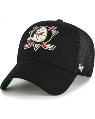 '47 BRAND ANAHEIM DUCKS MVP BLACK TRUCKER CAP NEGRO