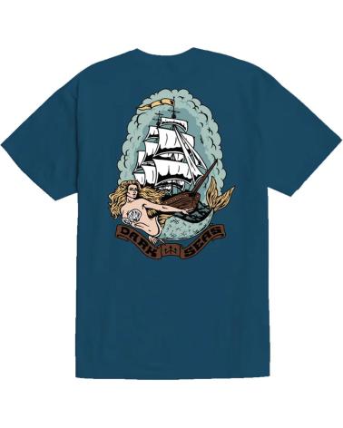 DARK SEAS DEEP DREAMS HARBOR BLUE T-SHIRT NAN
