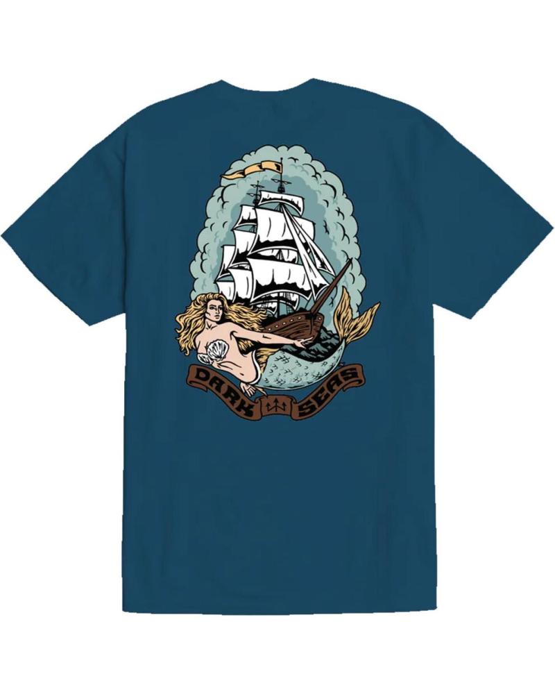 DARK SEAS DEEP DREAMS HARBOR BLUE T-SHIRT NAN