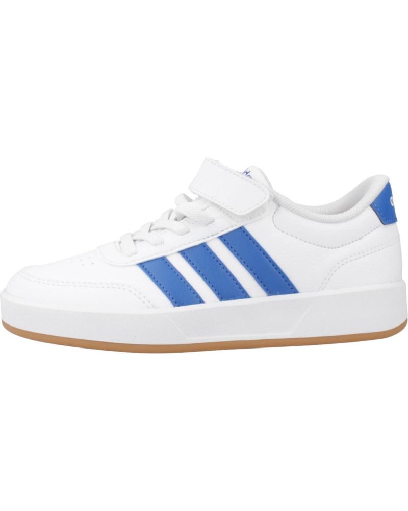ADIDAS SAPATILHAS BREAKNET 3.0 EL C BRANCAS COM RISCAS AZUIS WHITE