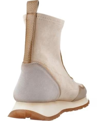 BOTINS HISPANITAS KANSAS BEGE TOUPEIRA COM ZÍPER FRONTAL TOPO