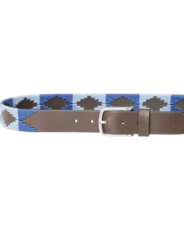 CINTURA POLO ARGENTINA PELPE FBM BLU CON MOTIVO ETNICO AZUL