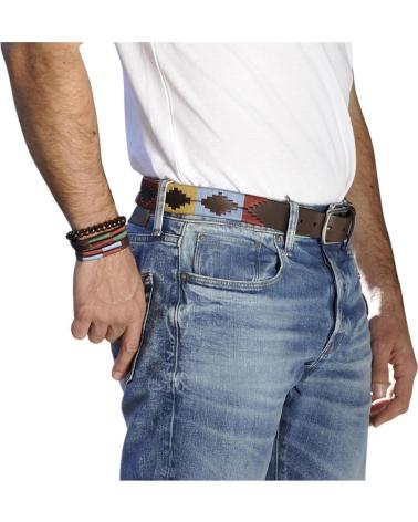 CINTO ARGENTINO PELPE POLO FBM - DESIGN VERMELHO COM PULSEIRA A COMBINAR ROJO