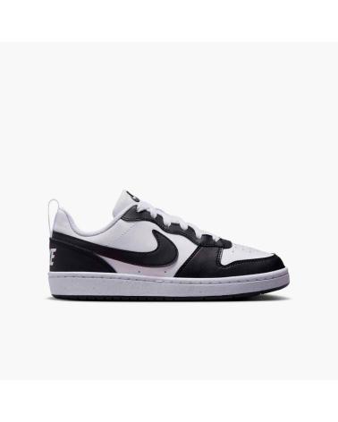 SCARPE CASUAL NIKE COURT BOROUGH LOW RECRAFT BIANCO NERO BLANCO
