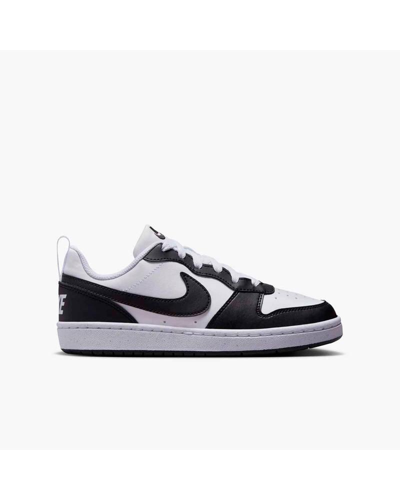 SCARPE CASUAL NIKE COURT BOROUGH LOW RECRAFT BIANCO NERO BLANCO