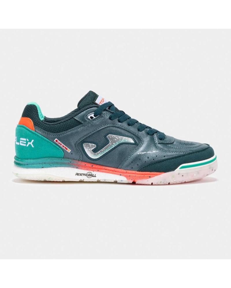 JOMA TOP FLEX REBOUND 2517: PETROLEUM NAVY AND GREEN FUTSAL SHOES NAVY-VERDE