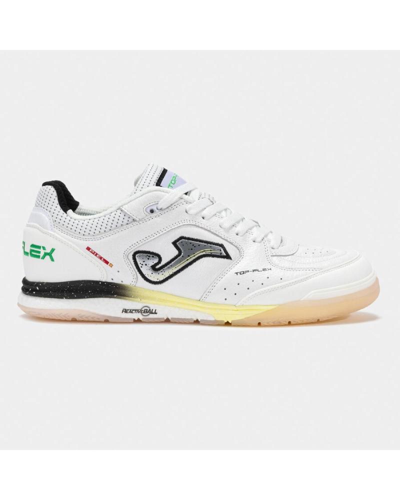 JOMA TOP FLEX REBOUND 2502: WHITE FUTSAL SHOES 100 BLANCO