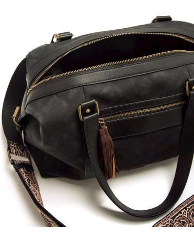 BORSA A SPALLA E TRACOLLA MTNG SANNY3 NERA CON NAPPE NEGRO