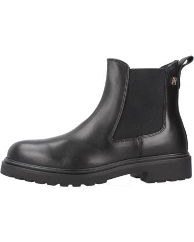 STIVALI TOMMY HILFIGER TH LEATHER CLEATED CHELS NERI BDS BDS