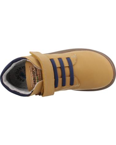 STIVALI PABLOSKY 519287P GIALLO AMBRA CON CHIUSURA A STRAPPO AMBRA