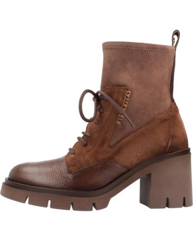 HISPANITAS STIVALETTO ZURICH HI254281 MARRONE NOCCIOLA CON TACCO E LACCI AVLLN
