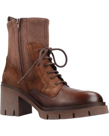 HISPANITAS STIVALETTO ZURICH HI254281 MARRONE NOCCIOLA CON TACCO E LACCI AVLLN