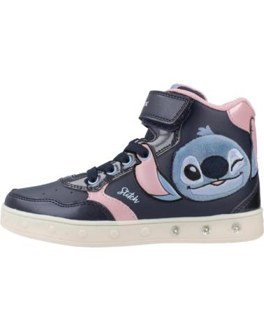 ZAPATILLAS GEOX J SKYLIN GIRL STITCH C0694 AZUL CON LUCES C0694