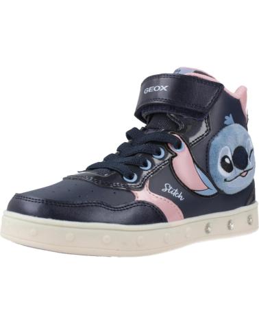 ZAPATILLAS GEOX J SKYLIN GIRL STITCH C0694 AZUL CON LUCES C0694