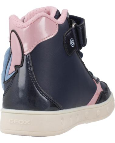 ZAPATILLAS GEOX J SKYLIN GIRL STITCH C0694 AZUL CON LUCES C0694
