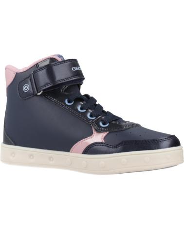 ZAPATILLAS GEOX J SKYLIN GIRL STITCH C0694 AZUL CON LUCES C0694