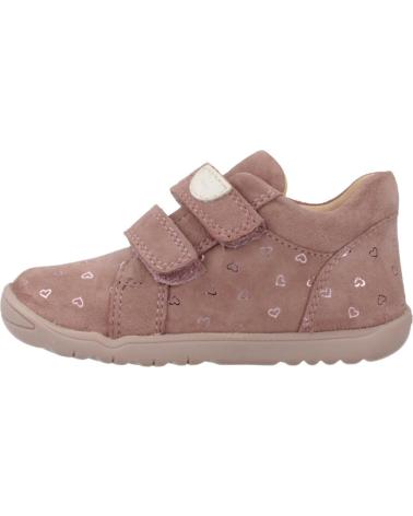 SNEAKERS GEOX B MACCHIA C8011 ROSA A POIS CON CHIUSURA A STRAPPO C8011