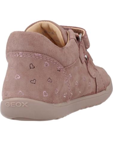SNEAKERS GEOX B MACCHIA C8011 ROSA A POIS CON CHIUSURA A STRAPPO C8011