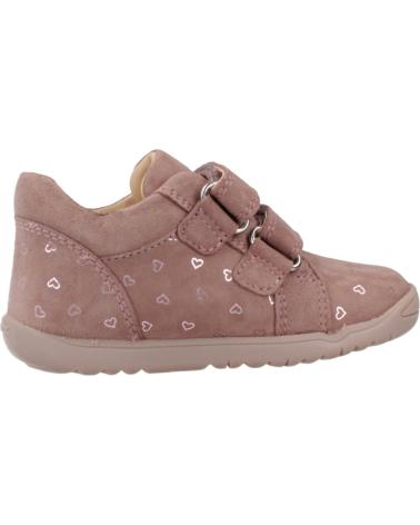 SNEAKERS GEOX B MACCHIA C8011 ROSA A POIS CON CHIUSURA A STRAPPO C8011