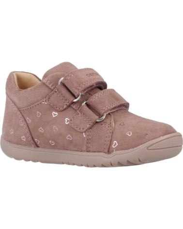 SNEAKERS GEOX B MACCHIA C8011 ROSA A POIS CON CHIUSURA A STRAPPO C8011