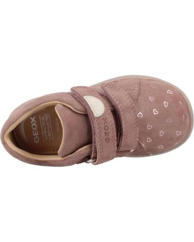 SNEAKERS GEOX B MACCHIA C8011 ROSA A POIS CON CHIUSURA A STRAPPO C8011