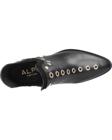 STIVALETTI ALPE NEVADA NERI CON BORCHIE LATERALI NEGRO