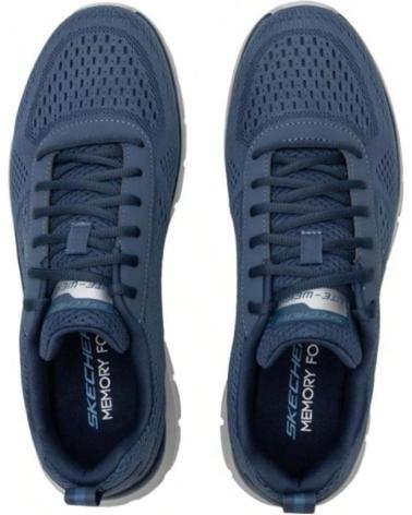 SKECHERS TRACK BLUE MESH SYNTHETIC SNEAKERS CASUAL BLU AZUL