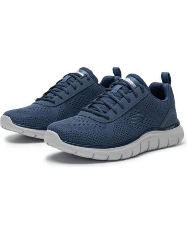 SKECHERS TRACK BLUE MESH SYNTHETIC SNEAKERS CASUAL BLU AZUL