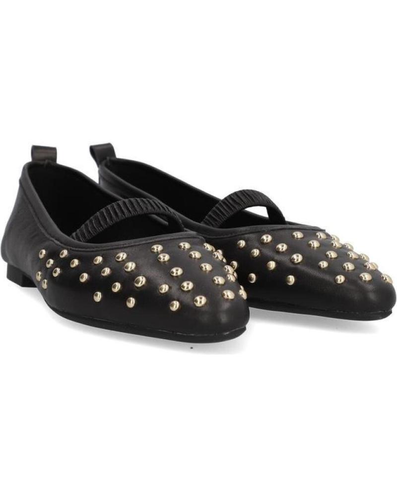 ALPE BALLERINES NAPPA PARIS NOIRES À CLOUS NEGRO