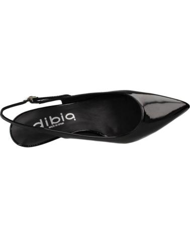 DIBIA ZAPATO SALÓN DESTALONADO TACÓN ESCULTURAL MODELO 14100D NEGRO