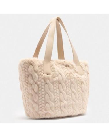 BORSA TOTE GRANDE LIU JO AF5154 E0305 IN PELLICCIA SINTETICA BEIGE 51308