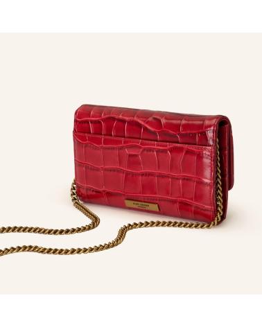 KURT GEIGER LONDON KENSINGTON CHAIN WALLET UMHÄNGETASCHE ROT RED