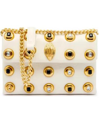 KURT GEIGER LONDON MITTELGROSSE KENSINGTON GEMS UMHÄNGETASCHE WEISS NTRL NTRL