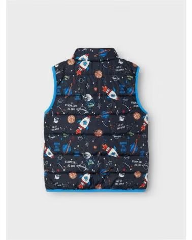 NAME IT CHALECO ACOLCHADO CON ESTAMPADO ESPACIAL PARA NIÑO NAME IT AZUL MARINO