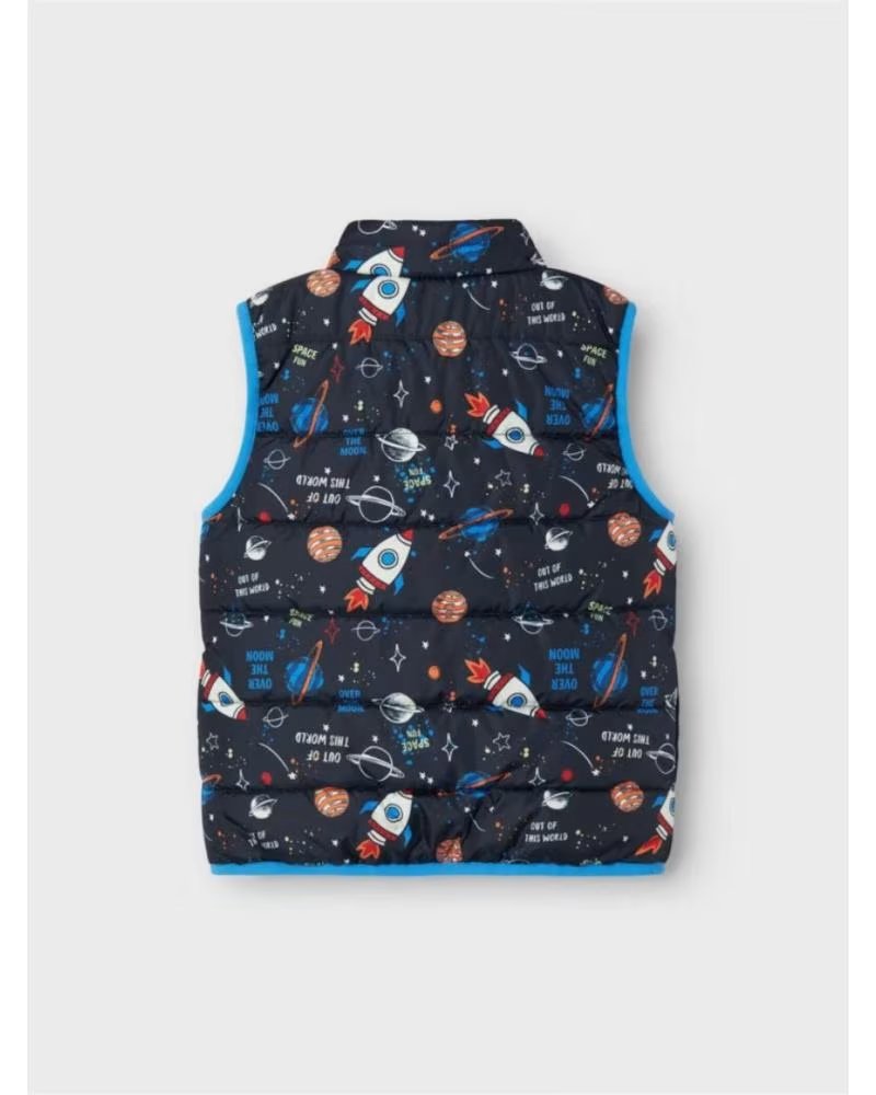 NAME IT CHALECO ACOLCHADO CON ESTAMPADO ESPACIAL PARA NIÑO NAME IT AZUL MARINO
