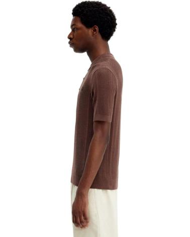 POLO IN MAGLIA ALL'UNCINETTO FRED PERRY K7861 MARRONE MARRóN