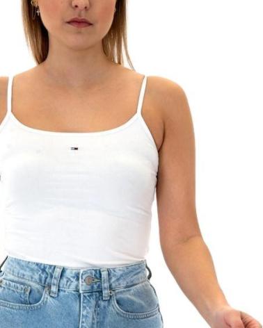 TOMMY JEANS ESSENTIAL TOP WEISS DW0DW17381 BLANCO