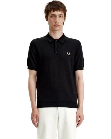 POLO CLASSICA IN MAGLIA FRED PERRY K7623 NERA NEGRO