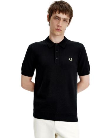 POLO CLASSICA IN MAGLIA FRED PERRY K7623 NERA NEGRO