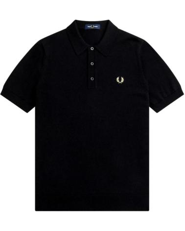 POLO CLASSICA IN MAGLIA FRED PERRY K7623 NERA NEGRO
