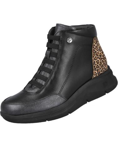 BOTINS PLANOS PITILLOS 10754 PRETOS COM DETALHE ANIMAL PRINT NEGRO