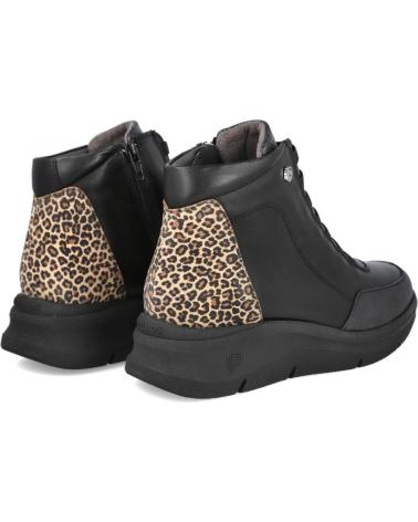 BOTINS PLANOS PITILLOS 10754 PRETOS COM DETALHE ANIMAL PRINT NEGRO