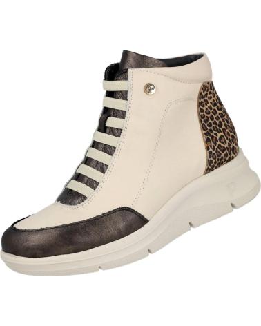 STIVALETTI PITILLOS 10754 CREMA CON DETTAGLIO STAMPA ANIMALIER CREMA