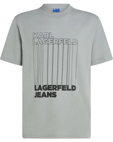 KARL LAGERFELD KLJ REG BARCODE TEE GRIS GRIS