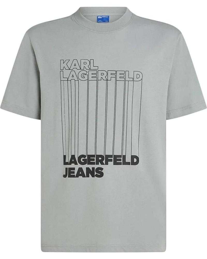 KARL LAGERFELD KLJ REG BARCODE TEE GRIS GRIS